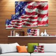 thumbnail image 4 of Designart USA Flag Abstract Art Canvas Wall Art, 4 of 4