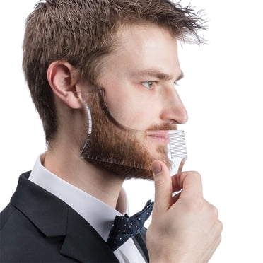 New Arrivals Men's Beard Shaper Tool Transparent Template Styling Comb Templates