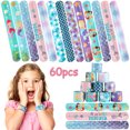 thumbnail image 1 of 60PCS Slap Bracelet Mermaid Printed Party Wrist Strap Slap Bands for Party Favor, 1 of 10