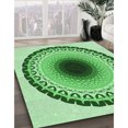 thumbnail image 3 of Ahgly Tapis Rectangulaire Lavable en Machine Intérieur Vert Jade Transitionnel, 4 Pieds x 6 Pieds, 3 of 7