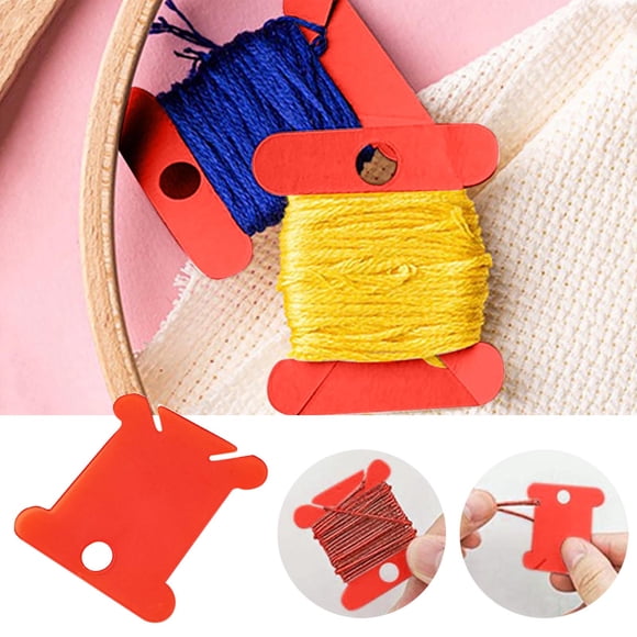 Trousse d'Aiguilles et de Fils 100 Pcs Bobines de Broderie Cartes de Fil de Broderie Organisateur de Bobines pour Bricolage Couture Rangement de Ficelles Outils de Broderie