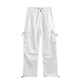thumbnail image 4 of AherBiu Cargo Pants For Men Baggy Drawstring Elastic Waisted Oversized Joggers With Multi Pockets Lightweight Casual Loose Trousers, 4 of 5