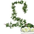 thumbnail image 1 of Artificial Rose Garland Hanging Simple Faux Rose Vine Floral Garland Decoration, 1 of 10