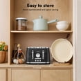 thumbnail image 4 of LONGDEEM 4 Slice Toaster, 6 Browning Options, Wide Slots, High Lift Lever, Dual Controls, Black, 4 of 7