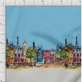 thumbnail image 1 of Soimoi Cotton Voile Fabric Buildings Panel Printed Fabric 1 Yard 56 Inch Wide, 1 of 3