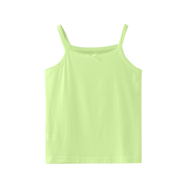 WEIYLL Girls Tank Tops Racerback Crop Soild Sleeveless Sports Summer Spaghetti Child Top Clothes for 6-7 Years