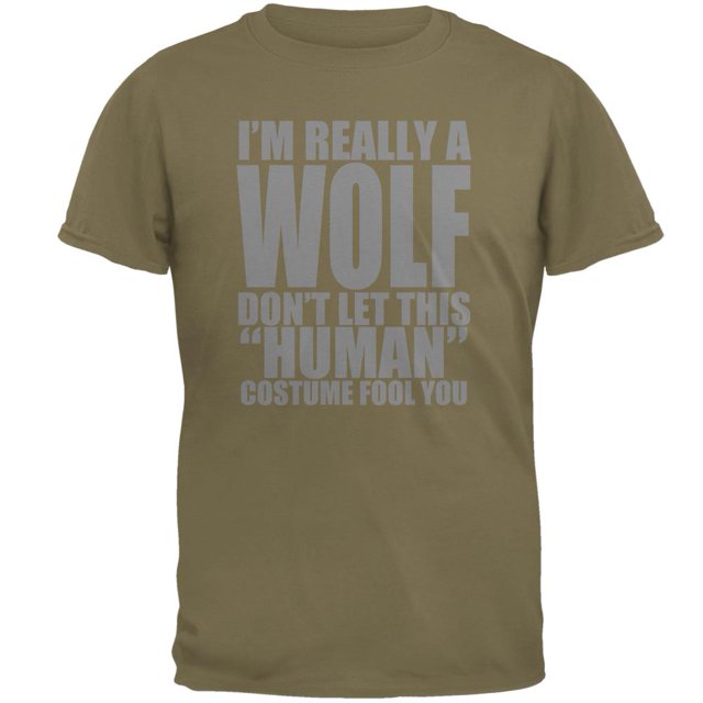 Human Wolf Costume Mens T Shirt