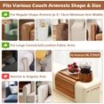 thumbnail image 3 of Couch Cup Holder Tray in Large Couch Arm Table Bamboo Sofa Clip on Tray Table with Ratated Phone Holder for Couch Armrest Tray for Drink Snacks Remote Phone, 3 of 6