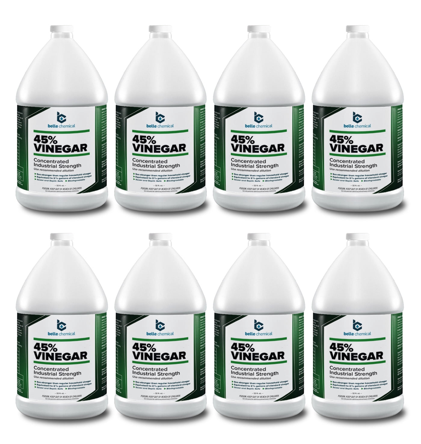 45% Pure Vinegar - Concentrated Industrial Grade (8-Gallons)