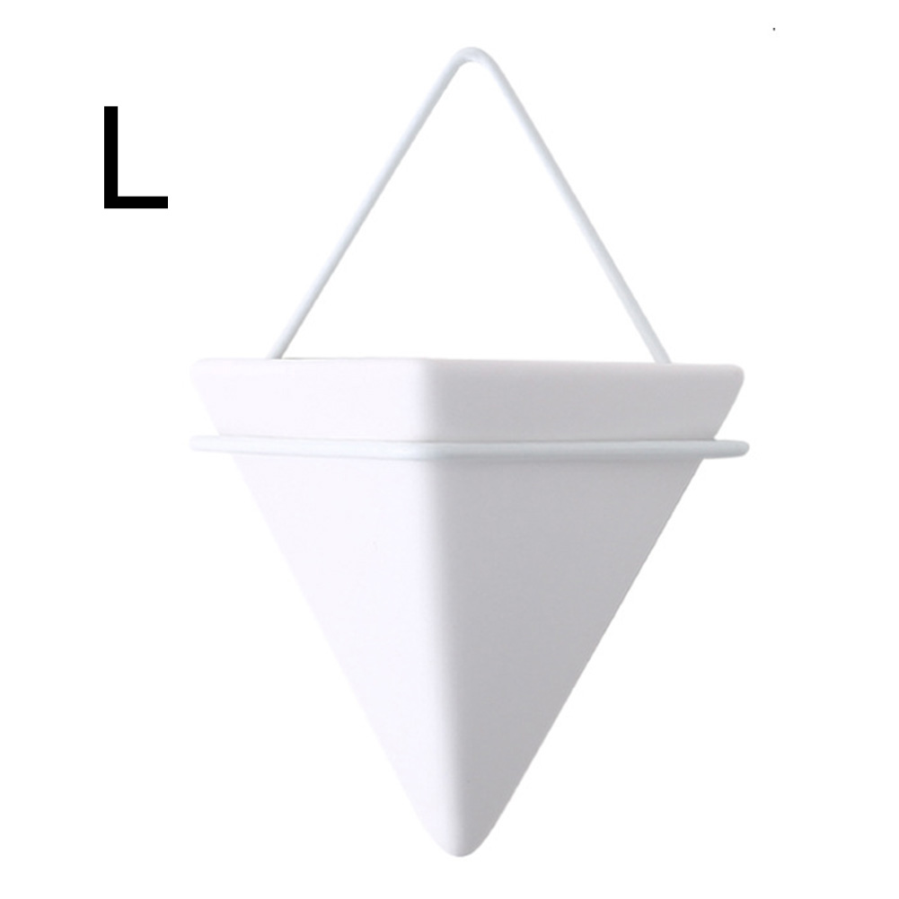 CAROOTU Simple Container Iron Vases Ceramic Self Water-Absorbing Planter Nordic Succulent Plant Wall Mounted