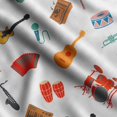 thumbnail image 1 of Soimoi Musical Instruments Printed, Poly Canvas Fabric, Decor Sewing Fabric by The Yard 56 Inch Wide,Decorative Fabric for Curtains Tote Bags, Red, Orange, 1 of 5