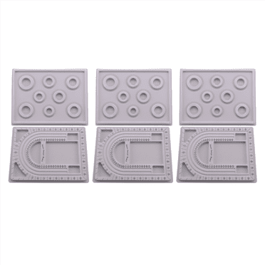 6Pcs Bead Design Board Bracelet Design Board Flocked Bead Board Necklace Beading Jewelry Organizer Tray