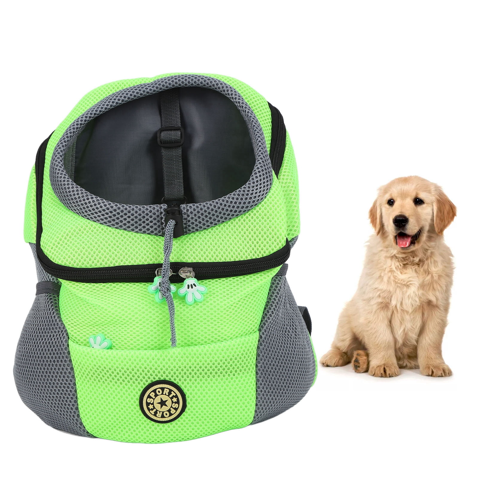 Comfortable Dog Cat Carrier Backpack,Backpack For Small Dogs And Cats, Puppy Pet Front Pack ,Pet Knapsack Ventilation Comfort Spacious Environmental, For Hiking Outdoor Travel [s-green]