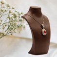 thumbnail image 3 of Necklace Bust Display Rack Jewelry Pendant Chain Display Holder Womens Neck Jewelry Organizer Stand Holder Rack Gold 12.5x23cm, 3 of 5
