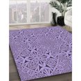 thumbnail image 3 of Ahgly Company Machine Washable Indoor Rectangle Transitional Bright Lilac Purple Area Rugs, 5' x 8', 3 of 7