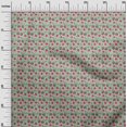 thumbnail image 2 of oneOone Silk Tabby Fabric Leaves & Floral Block Print Sewing Fabric BTY 42 Inch Wide, 2 of 4