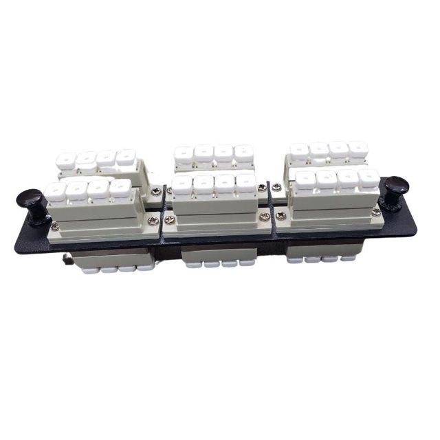JPM467B-R2 - FIBER ADAPTER PANEL 6PORT LC-LC QUAD BEIGE LGX 24F W/FLANGE