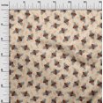 thumbnail image 3 of oneOone Cotton Flex Tan Fabric Floral & Bee Craft Projects Decor Fabric Printed By The Yard 40 Inch Wide, 3 of 5