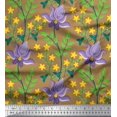 thumbnail image 1 of Soimoi Poly Georgette Fabric Leaves & Floral Artistic Decor Fabric Printed Yard 52 Inch Wide, 1 of 5