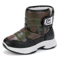 thumbnail image 1 of REDARER Kids' Winter Snow Boots - Waterproof Solid Color Thick Sole Non-Slip Booties with Fleece Lining for All-Day Warmth,Color:Green,Size:5-5.5 Years, 1 of 7