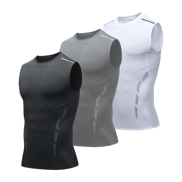JDQJBZ Débardeurs Sans Manches pour Hommes Couleur Col Ras du Cou Hauts Sans Manches Légers Été Gym Mise en Forme