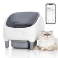thumbnail image 1 of APP-Controlled Smart Self-Cleaning Cat Litter Box – Automatic Open-Top, Large 10.5L Odor-Free Waste Bin with Disposable Trash Bags, Multi-Cat Friendly – Cat Toilet Hygiene Solution, Light Grey, 1 of 8