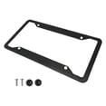 thumbnail image 2 of License Plate Frame Stainless Steel, ZZkhGO Durable Rustproof Car License Plate Holder, Easy Install Mounts Front Rear with Screws for Men Women Gift, Black, 2 of 5