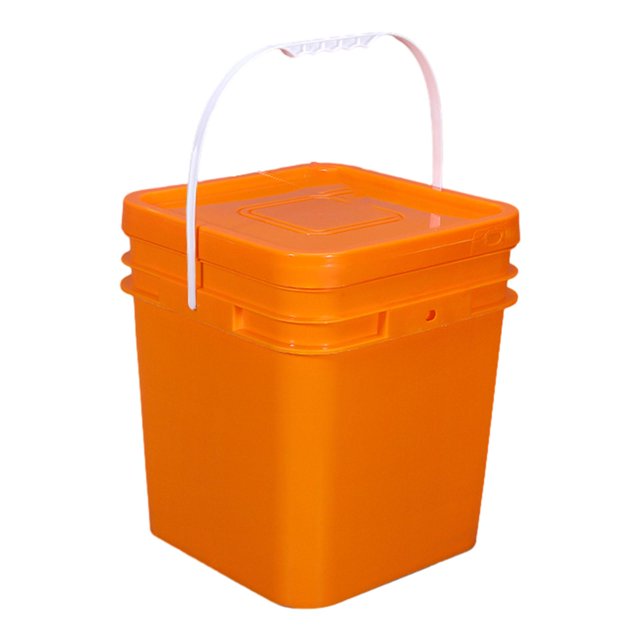 KLKCMS Square Bucket Portable Paint Pail for Paint Water Garage Arts Crafts Projects 25L