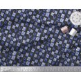 thumbnail image 2 of Soimoi Black Rayon Fabric Alphabet Text Fabric Prints By Yard 58 Inch Wide, 2 of 3