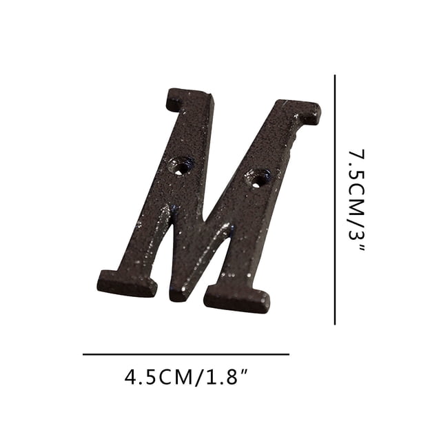 CEHVOM Creative Alloy Wrought Iron Number Letter Creative DIY House Letter Clearance