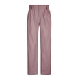 thumbnail image 5 of hotojiny Mens Dress Pants Lightweight Button Loose Fit Pleated Slacks Summer Linen Solid Color Beach Yoga Trousers with Pockets, 5 of 5