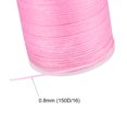 thumbnail image 3 of Unique Bargains Fil à Coudre en Cuir Ciré en Polyester Rose, 98 Yards, 3 of 5