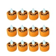 thumbnail image 2 of Halloween Candle Lanterns Set of 12 - Flameless LED Tea Lights with Timer for Pumpkin Ghost Decorations, 2 of 6