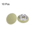 thumbnail image 3 of Unique Bargains 10pcs 16L Fabric Cloth Covered Button 10mm Round Metal Shank Sewing Buttons for Suits Dress Blouses, Light Green, 3 of 5