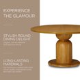 thumbnail image 2 of Maven Lane Mila Contemporary Round Wooden Dining Table in Refined Natural Finish, 2 of 6