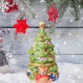 thumbnail image 4 of Christmas Tree Jewelry Box Ceramic Hinged Trinket Box Small Christmas Tree Figurine Organizer Home Tabletop Decor Christmas Gifts, 4 of 8