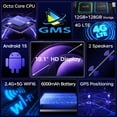 thumbnail image 2 of RNRUO 10.1" Android 15 Tablet, 12GB(4+8)RAM, 128GB ROM, 128GB Expand, A537PX Processor Quad-Core Processor up to 2.0GHz, WiFi 6 BT5.4, 6000mAh with Fast Charge, Dual Camera, IPS Display, Blue Gray, 2 of 10