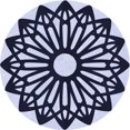 thumbnail image 1 of Ahgly Tapis Rond Lavable en Machine Intérieur Transitionnel Bleu Céleste, 5 Pieds Rond, 1 of 7
