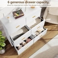 thumbnail image 5 of Ourlova Commode à 6 Tiroirs Commode Moderne Structure Durable avec Tiroirs Profonds Dispositif Anti-Basculement pour Maison Bureau Salon, 5 of 5
