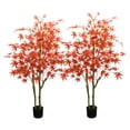 thumbnail image 1 of Arbre d'Érable d'Automne Artificiel de 5 Pieds dans Pot en Plastique, Fausses Feuilles d'Érable Rouges, Arbre d'Érable en Soie pour Action de Grâce, Récolte, Festival d'Automne, Fête, Décoration de la Maison, 1 of 6