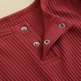 thumbnail image 3 of Baby Girl Knitted Ribbed Long Sleeve Ruffle Romper Bodysuit Onesie Tops, 3 of 6