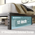 thumbnail image 3 of COMASACH 14 inch Queen Bed Frame, Easy Assembly, No Box Spring Needed, Heavy Duty Metal Platform Queen Size, Noise Free, Black, 3 of 6