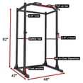 thumbnail image 2 of Power Cage, Multifunctional 1200lb Capacity Squat Rack with 2 Extra J-Hooks for Squats, Bench Press, Pull Ups, Strength Training, Home, Gym - 1026785, 2 of 5