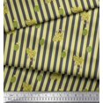 thumbnail image 2 of Soimoi Gray Poly Georgette Fabric Cactus & Stripe Print Fabric by the Yard 42 Inch Wide, 2 of 5
