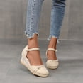 thumbnail image 1 of Weiqiqre Sandales à Enfiler pour Femmes Offres, Chaussures d'Été pour Dames à Plateforme à Talon Compensé à Bout Fermé Sandales Décontractées pour Femmes Rabais, 1 of 9