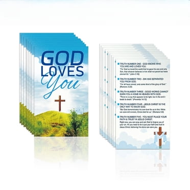 Christian Inspirational Scripture Cards, 3.5×2.1in Pocket Faith Cards for Encouragement, Bible Verse Witnessing Tracts, Bulk Mini Gospel Cards for Church Outreach, Kids & Adults