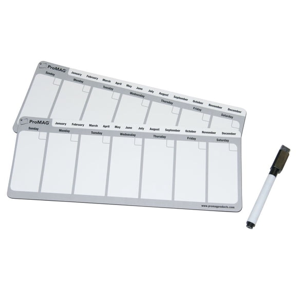 ProMAG 4.25 x 11 Inches Weekly Dry Erase Magnetic Calendar