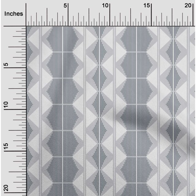 oneOone Cotton Flex Fabric Triangle & Hexagon Geometric Printed Fabric 1 Yard 40 Inch Wide