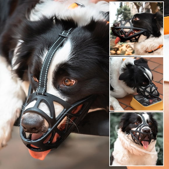 Riforla Dog Muzzle Soft Breathable Muzzles for Small Medium Large Dogs Muzzle with Adjustable Straps for Biting Chewing and Licking Dog Mouth Cover Pet Others A L