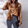 thumbnail image 1 of TIMIFIS Womens Button Down Shirt Casual Long Sleeve Loose Fit Collared Linen Work Blouse TopsFall, 1 of 7